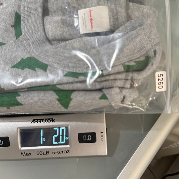 Hanna Andersson Womens Pajama Set Long Sleeve Pants Green Christmas Trees Size L - Picture 10 of 10